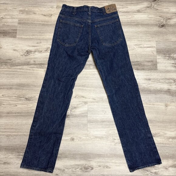 Vintage Plain Pockets Jean Men 33x34 Blue Bootcut Raw JC Penney Made in USA - Picture 1 of 10